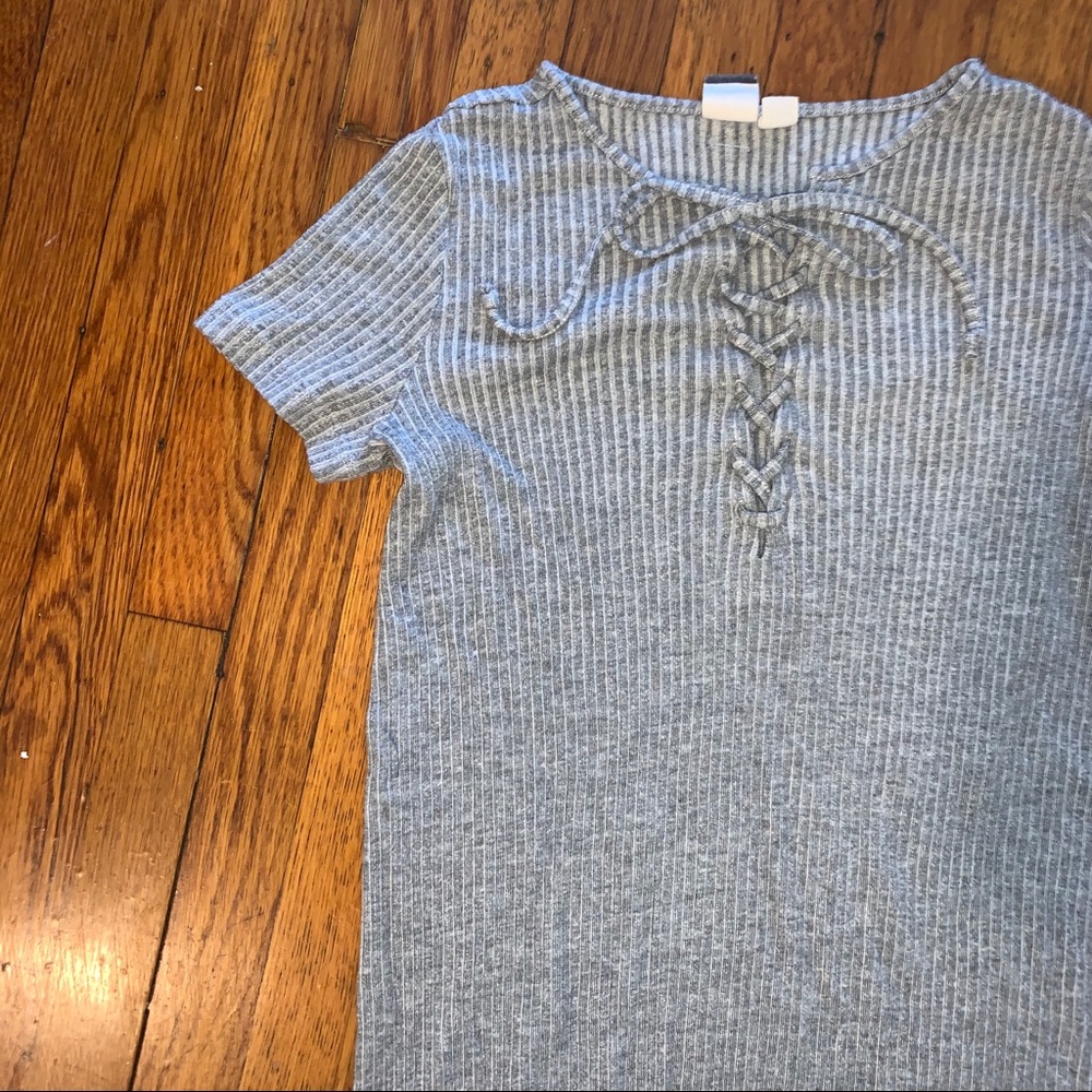 🕶 Roxy Pacsun Ribbed Laceup Dress - Picture 2 of 2